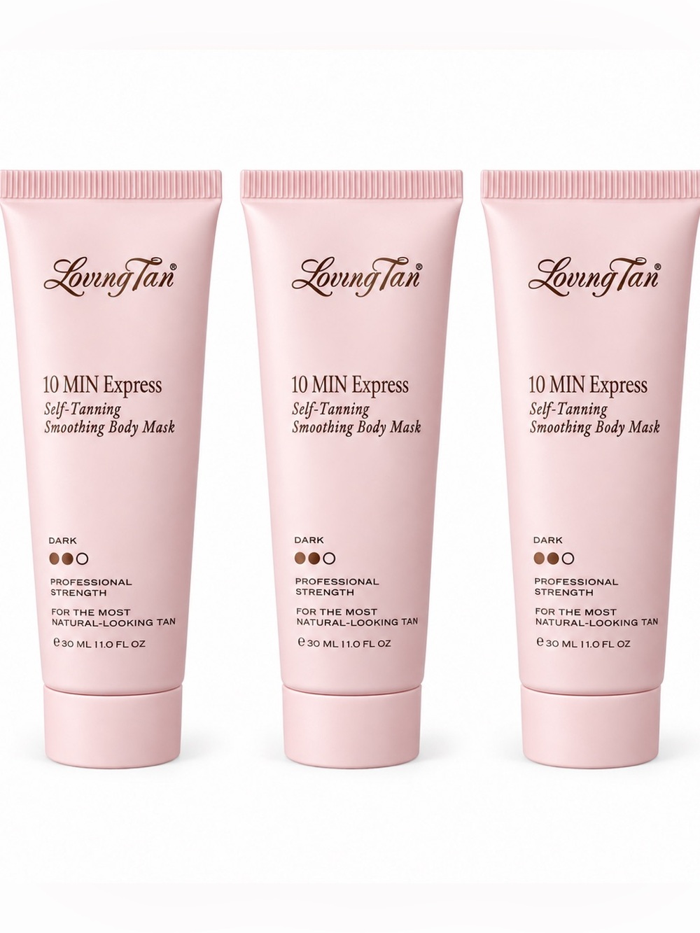 Loving Tan 10 MIN Express Self-Tanning Smoothing Body Mask 1oz X 3 BRAND NEW